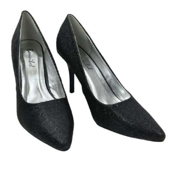 NWT Bonnibel Slip-On Glitter Dress Pump Stiletto Almond Toe High Heels Shoes… - Picture 1 of 6